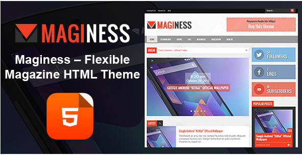 Best Magazine HTML Website Templates