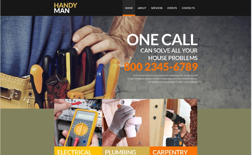 Maintenance Services Website Template