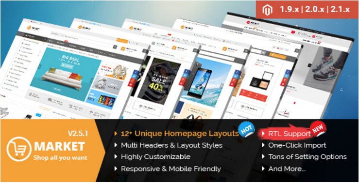 Market - Premium Responsive Magento 2 & 1.9 Store Theme