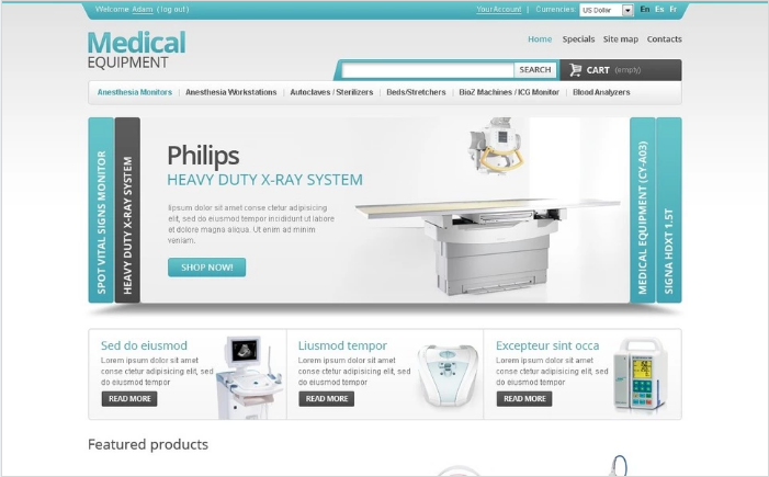 Medical appliances: PrestaShop Healthcare Themes