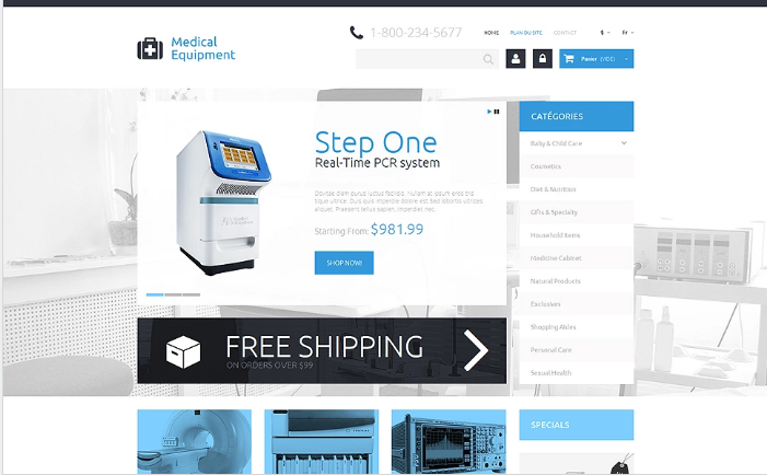 Medical Appliances PrestaShop Theme