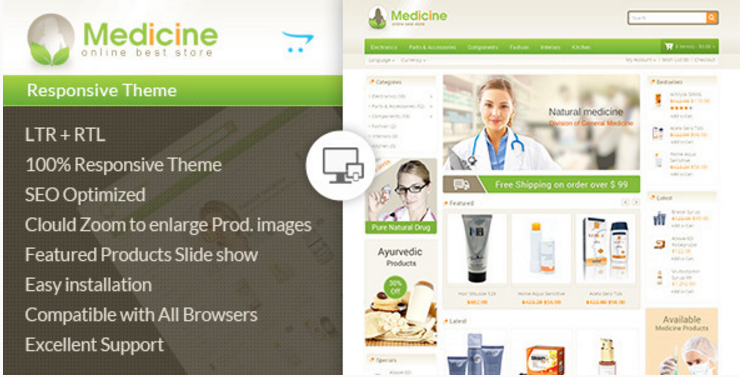 Medicine - Opencart Responsive Template