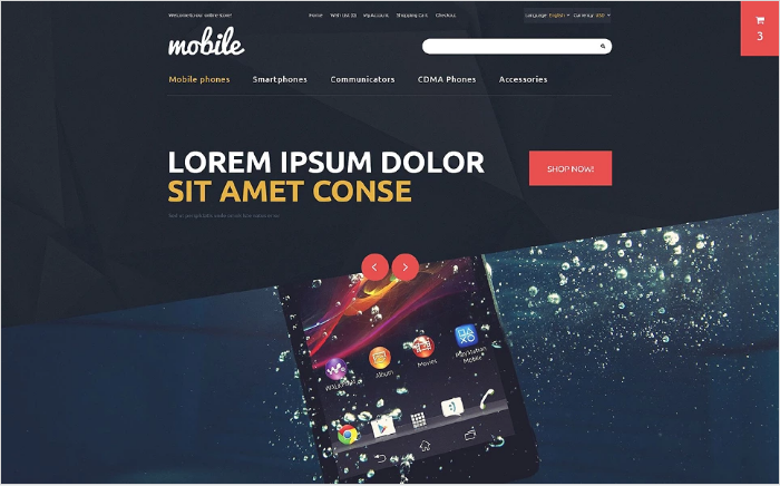 Mobile OpenCart Template