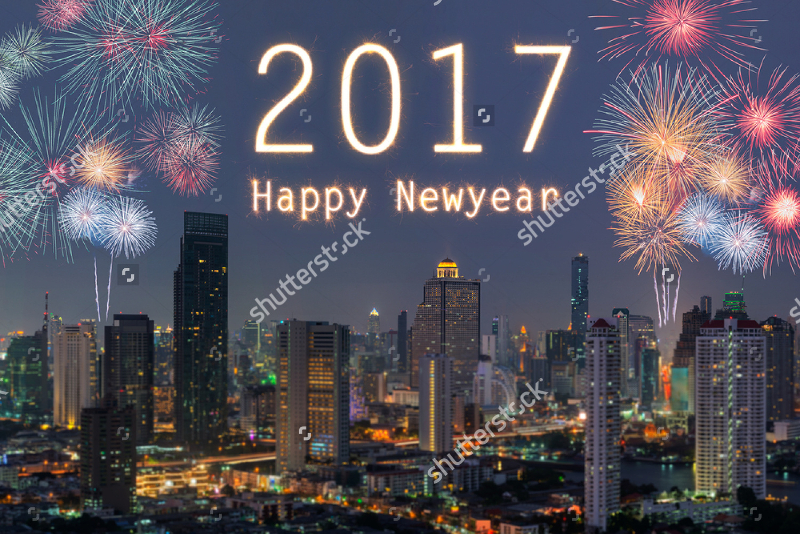 New-Year-Card-with-Night-Cityscape