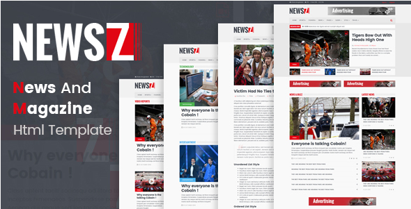 NewsZ - News & Magazine Html Template