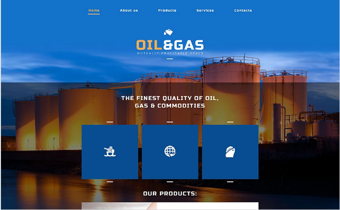 Oil Gas Company Website Template
