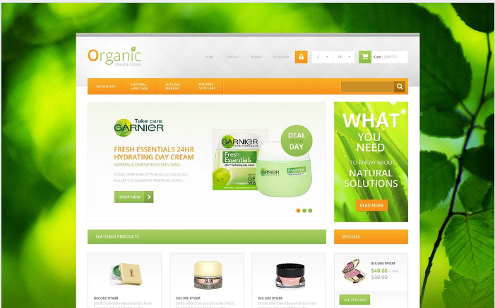 Organic Cosmetics Store PrestaShop Theme