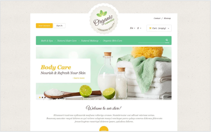 Organic Skin Care PrestaShop Theme