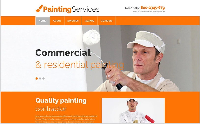 Painting Company Responsive Website Template