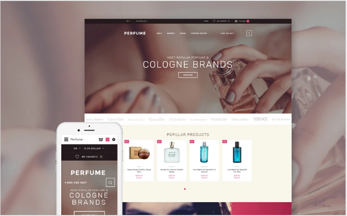 Perfume Shop: Shopping OpenCart Themes