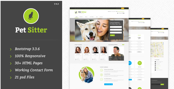 PetSitter: Animals HTML Website Templates