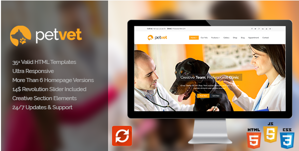 PetVet: Animals HTML Website Templates