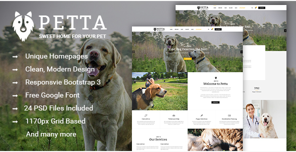 Petta: Animals HTML Website Templates