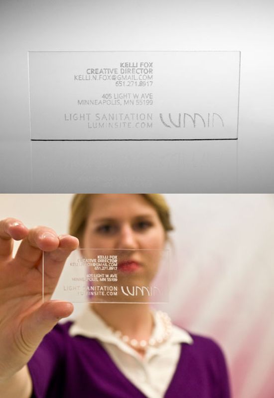 Plexiglass Business Card