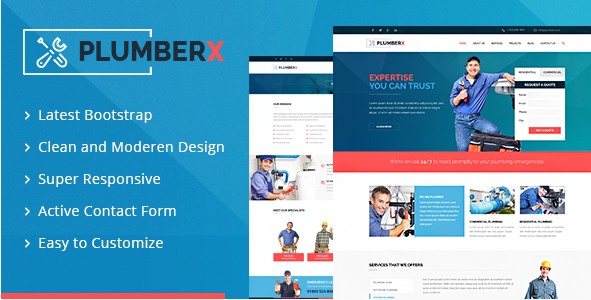 Plumberx - Plumber and Construction HTML Template