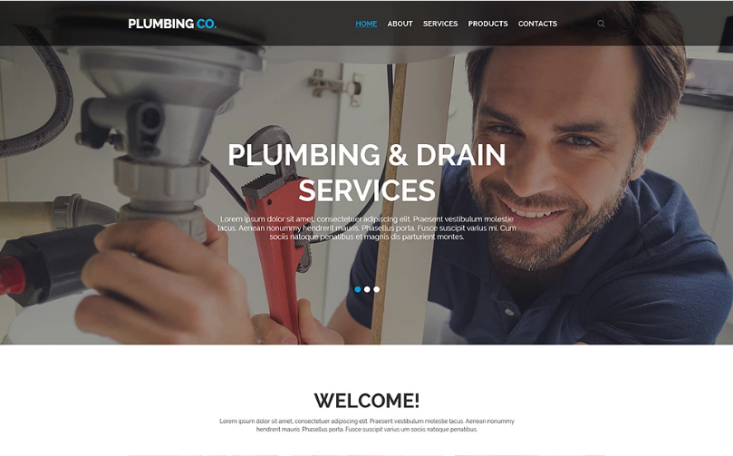 Plumbing Responsive Website Template