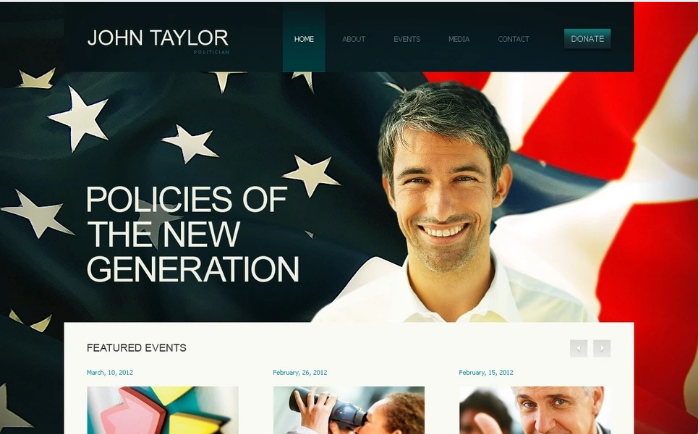 Political Candidate Website Template