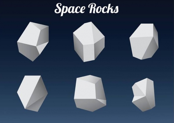 Polygonal Space Rock Shapes