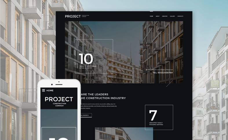 Project Construction Company Website Template