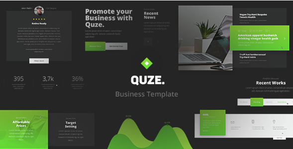 QUZE. — Business PSD Template