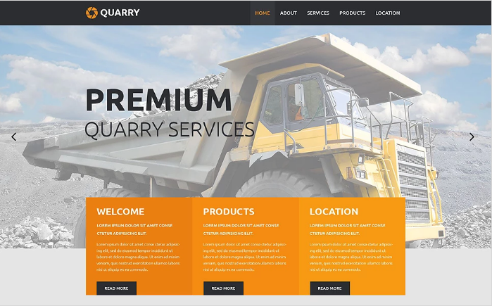 Quarry Website Template