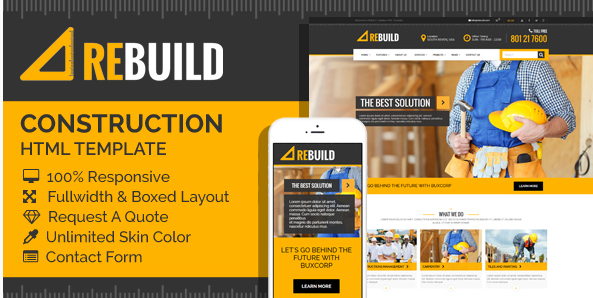 ReBuild - Construction & Renovation HTML Template