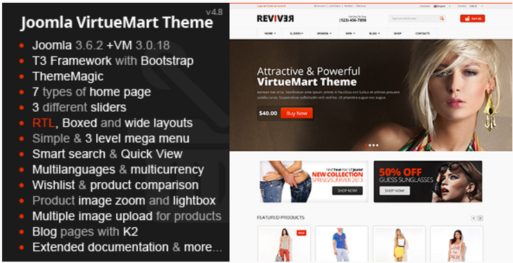 Reviver - Responsive Multipurpose VirtueMart Theme