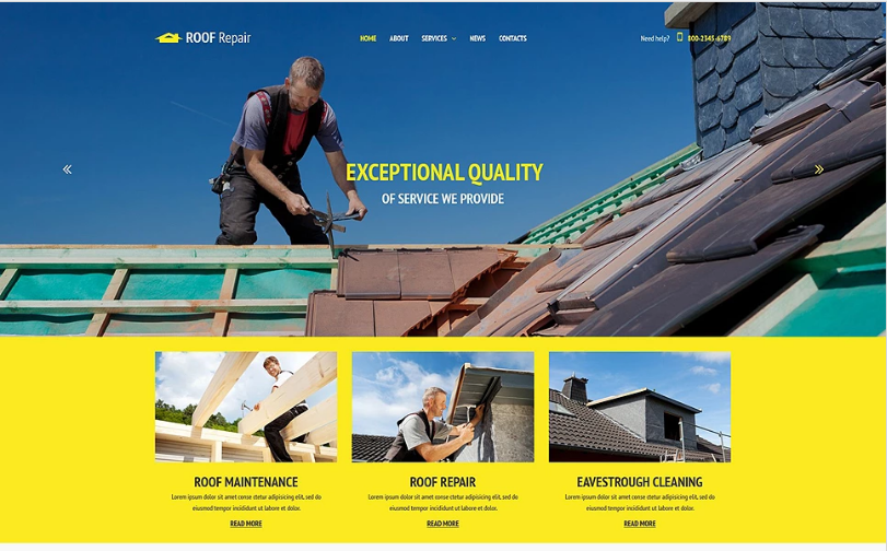 Roof Repair Website Template