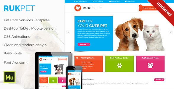 Rukpet: Animals HTML Website Templates
