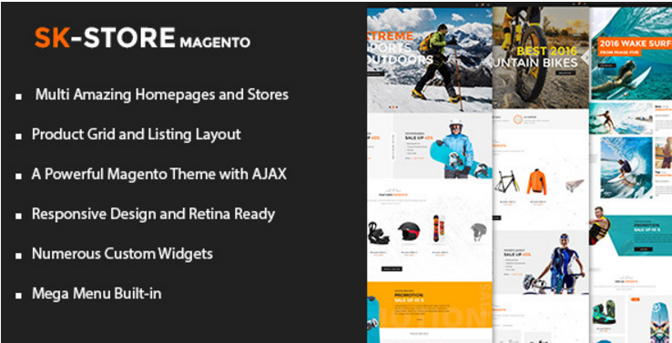 SK Store – Unique Magento Theme for Sport Stores