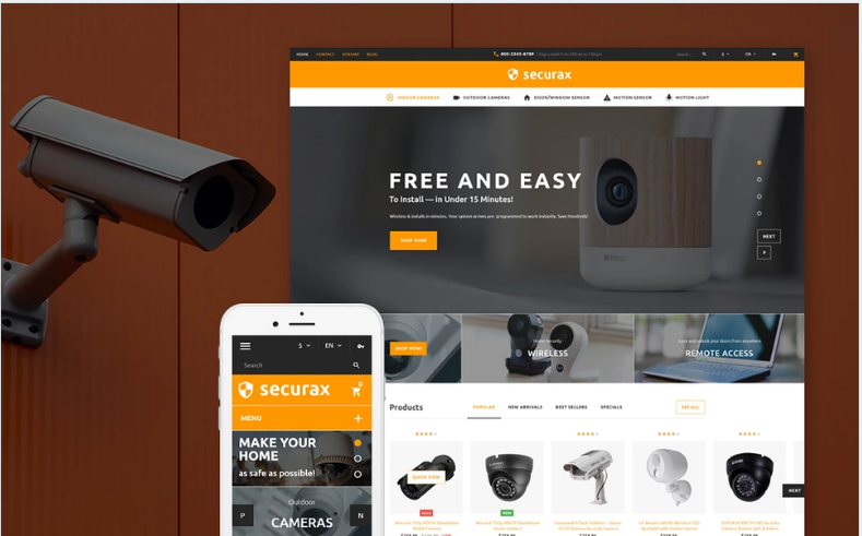 Securax - Security Systems Responsive PrestaShop Theme