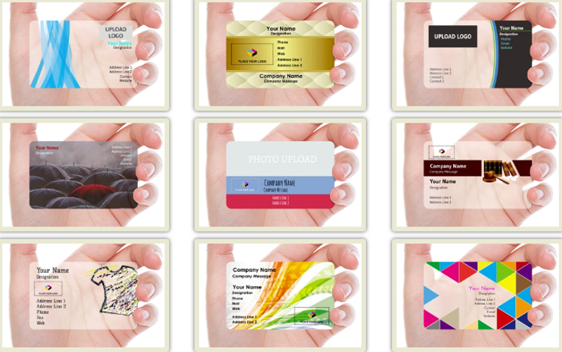 Set of Transparent Business Cards