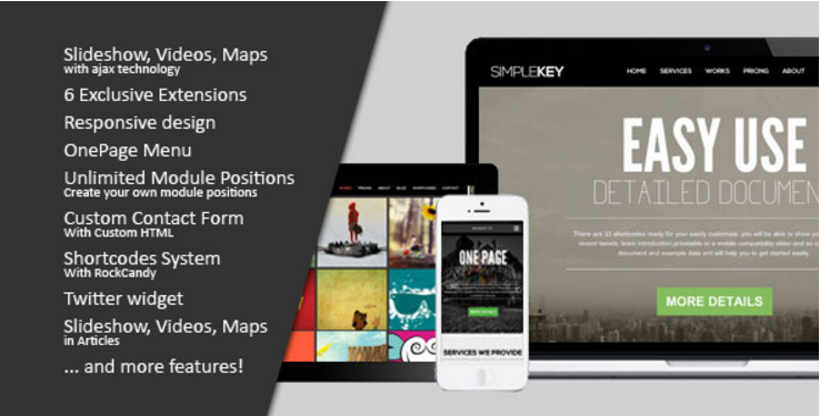 SimpleKey: Best Selling Joomla Themes