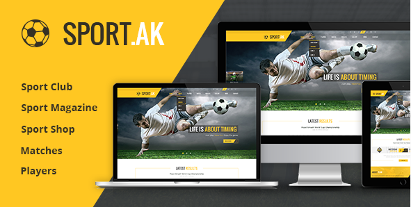 Sport WordPress Theme for Football, Hockey, Basketball Club - SportAK