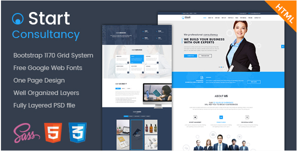 Start - Onepage Consultancy HTML Template