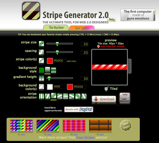 Stripe Generator 2.0: Brilliant Tools For Selecting A Color Scheme