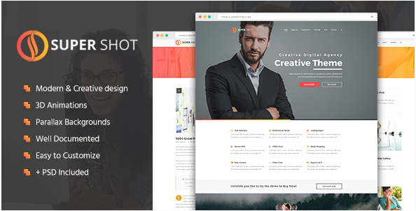 SuperShot: Creative HTML Website Templates