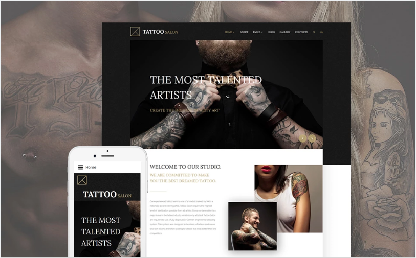 Tattoo Salon Joomla Template