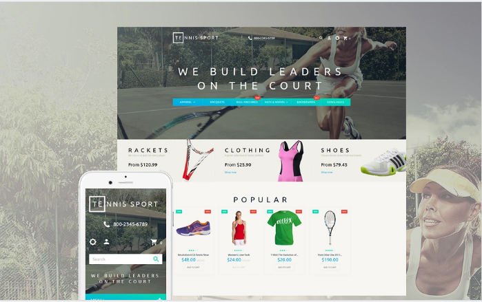 Tennis Sport PrestaShop Theme