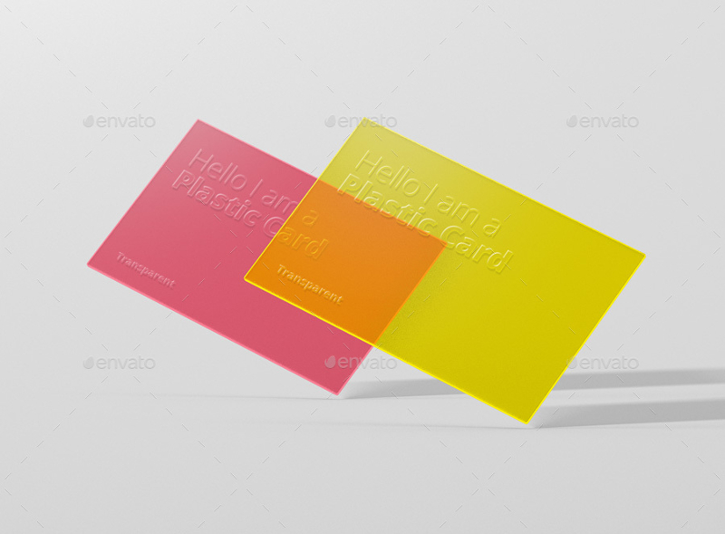 Transparent Business Card Mock-Up
