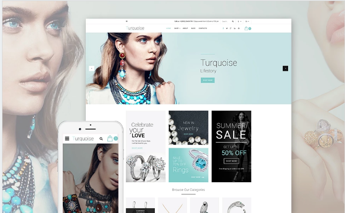 Turquoise Website Template