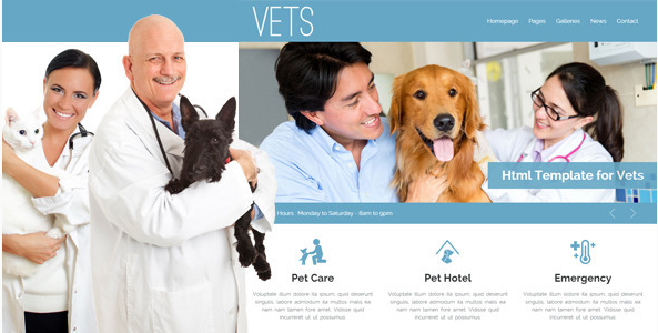 VETS: Animals HTML Website Templates