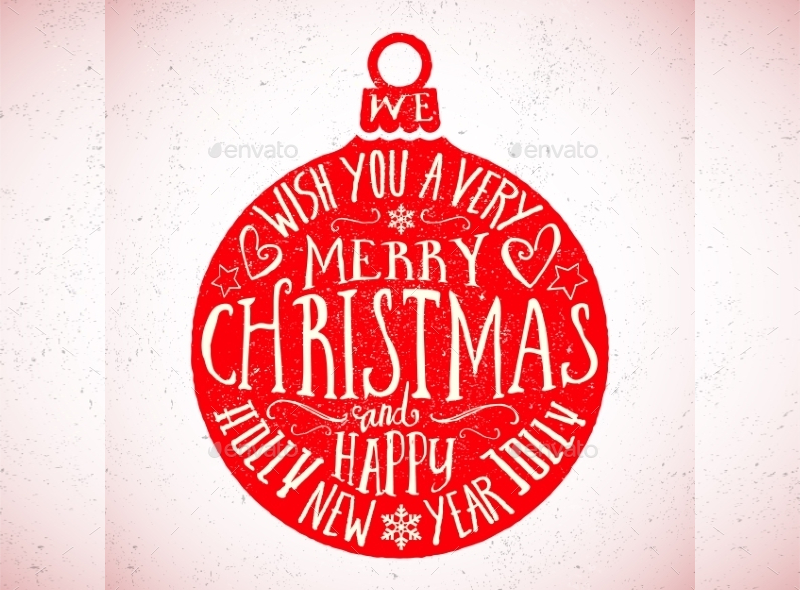 Vector Typography Christmas Card