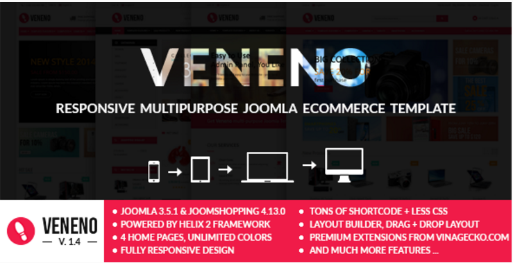 Veneno - Multipurpose Joomla eCommerce Template