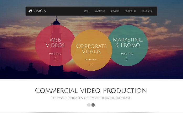 Videographer Responsive Website Template