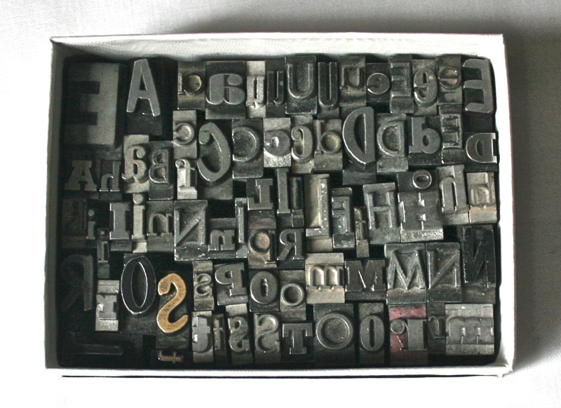 Vintage Letterpress Type Box