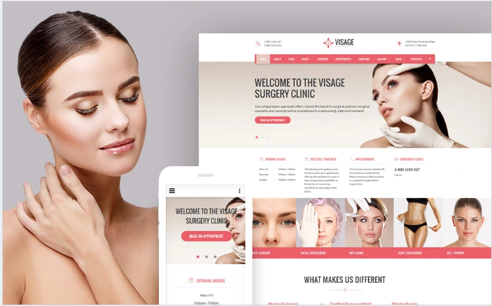 Visage - Plastic Surgery Clinic Website Template