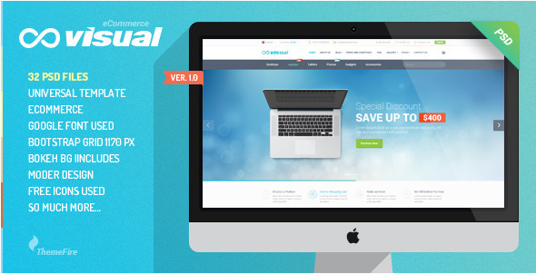 Visual - eCommerce PSD Template