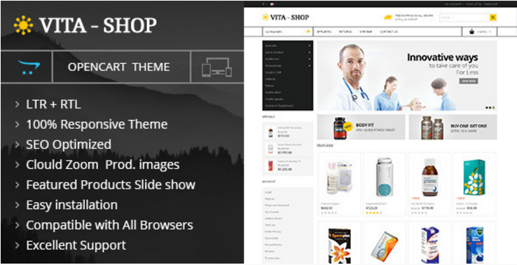 Vita Shop: OpenCart Health Themes