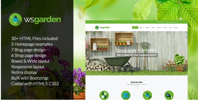 WS Garden - Responsive Gardening HTML Template